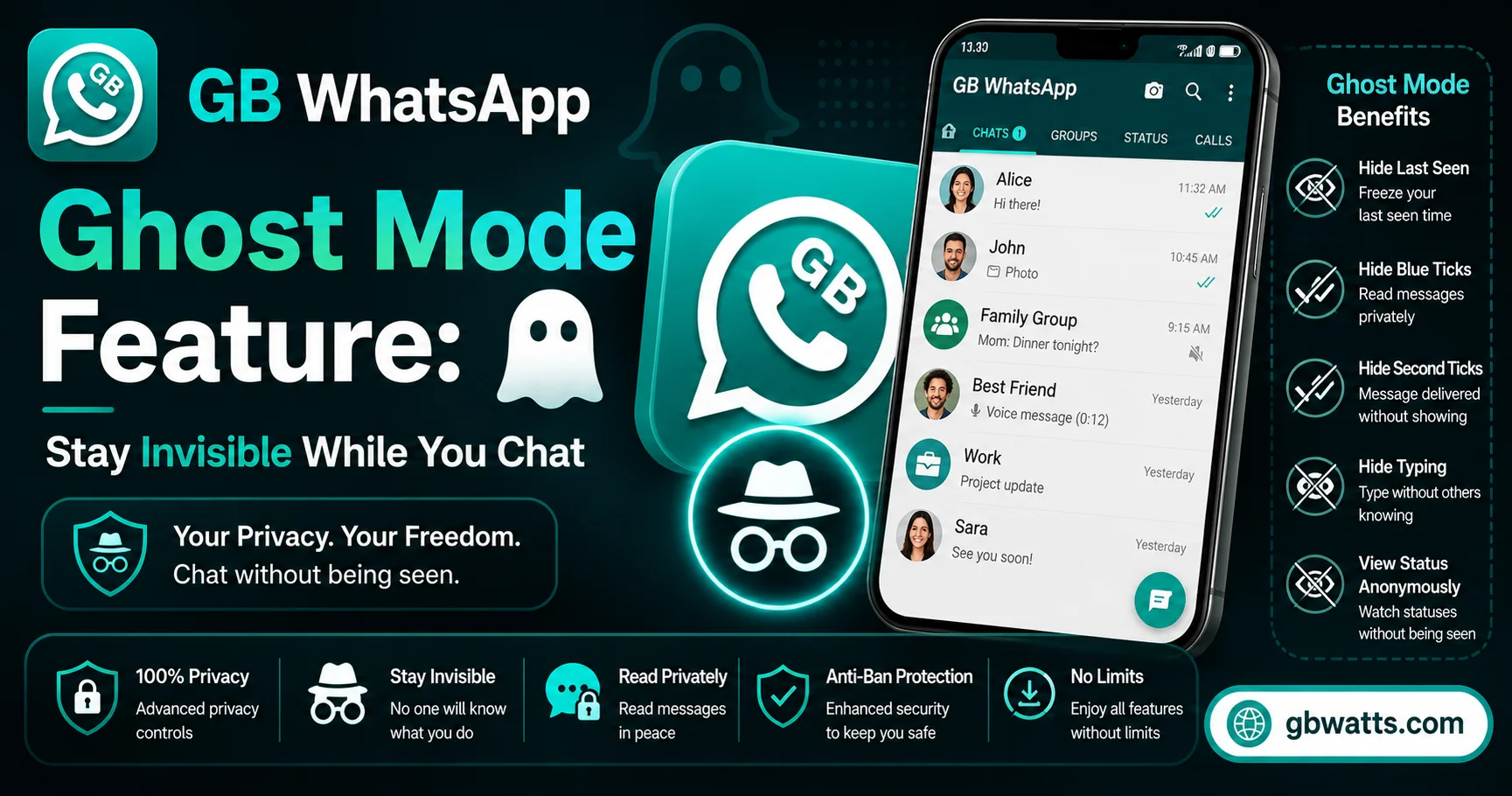 GB WhatsApp Ghost mode