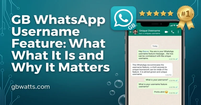 GB WhatsApp UserName Feature